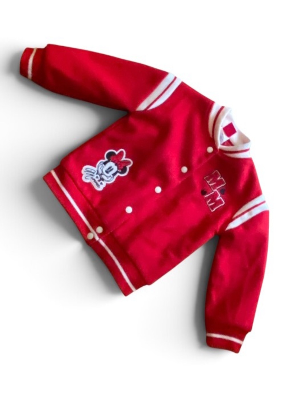 Disney Red Minnie Varsity Jacket for Kids